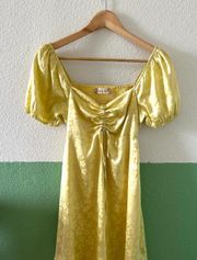 Yellow Silk Dress