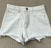 Mom White jean Shorts