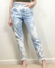 Vintage Calvin Klein Bleach Dyed Denim High Rise Mom Jeans Size 6