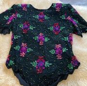 Beautiful beaded silk top size M