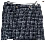 The Limited Skirt Women Size 0 Black/White Plaid Lined A-line Side Zip Mini