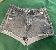 Wild Fable Black Acid Wash Distressed Denim Jean Shorts