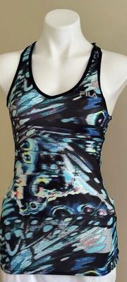 Athletic Sport Multi Color Racer Back Workout Tank Sz XS