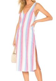 NWT PRIVACY PLEASE Dress Woodland Dress in Prism Rainbow Midi Dress Revolve S