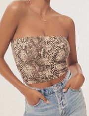 Snakeskin Tube Top