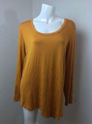 Grace Elements Yellow Scoop Neck Blouse XL Shirt