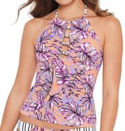 Salt + Cove LILAC Hawaii Printed Tankini Swim Top