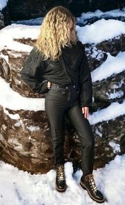 Vintage NILS Sexy Snow Bunny Style Black  One Piece Snowsuit Size 4