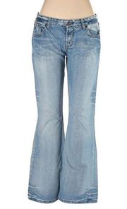 | STARLITE Y2K FLARE LEG LIGHT DENIM JEANS