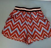 Scotch and Soda womens poolside shorts blue red chevron print size S