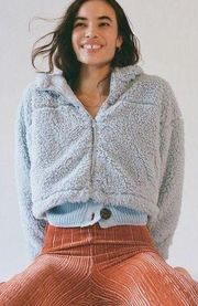 NWT BDG Urban Outfitters Cropped Hooded fuzzy Jacket Size M