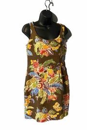 Talbots Dress 10 Petite Floral Linned Spring Summer Sheath