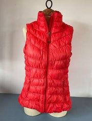 Athleta womens puffer vest red goose down size M
