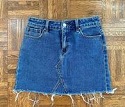 High-Waisted Medium Wash Denim Skirt