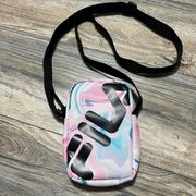 FILA lightweight multicolor swirl crossbody adjustable small bag pink blue