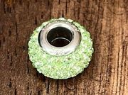 Charmed Memories Mint Green Swarovski Sterling Silver Bead Charm