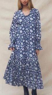 Ophelia & Indigo Navy Floral Tilly Maxi Dress NWT Sz. M