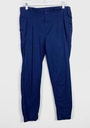 Cooperative Navy Blue Pleat Front Slim Leg Trouser Pants