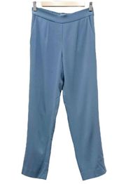 Babaton Aritzia Cohen Pant Slate Blue Cropped Crepe Dress Pants Women’s Size 0