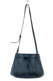 Nanette Lepore Large Crossbody Bag Purse Black Drawstring