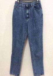 Banana Republic Vintage Mom Jeans High Rise Tapered Leg Blue Denim Sz 8 Long 80s