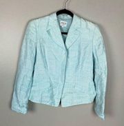 Armani Collezioni Linen flax silk Blazer Blue size 8