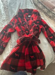 PINK Victoria’s Secret Red And Black Robe
