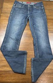 Seven7 Jeans Juniors Size 4P Bootcut Denim Low Rise Blue Jeans