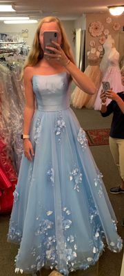 Light Blue Formal Dress Size 0