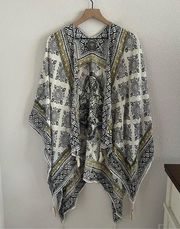 NWT Vince Camuto Topper Poncho Shaw Cover Up NO Arm Holes One Size