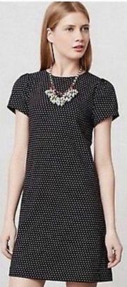 Anthropologie Maeve Polka Dot Pleated Puff Sleeve Size Small