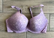 No boundaries purple lace underwire bra