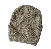 Icing taupe knot beanie cap