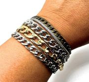 Jenny Bird Mixed Metal Chain Cuff Bracelet