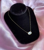 NEW Gold Oval Pearl Necklace