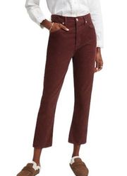 Citizen Burgundy Corduroy Jolene High Rise Straight Pants