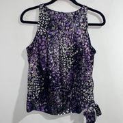 Apt 9 blouse sleeveless tie side waist detail medium‎ petite