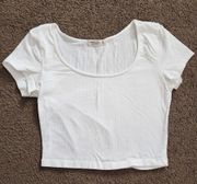 White S/S Crop Top, Women's S