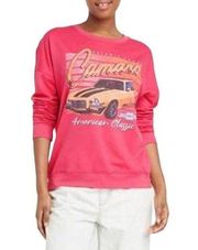 NWT GM General Motors Camaro Graphic Crewneck Pink Sweater MEDIUM