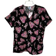 SB Scrubs Breast Cancer Scrub Shirt nwt