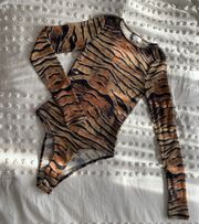 Tiger Print Bodysuit