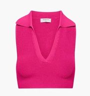 by Artizia Sculpt Knit Polo Top Pink XL