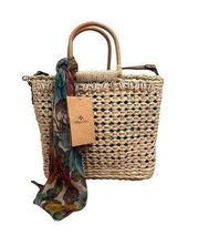 NWT Patricia Nash Ceriana Straw Tote