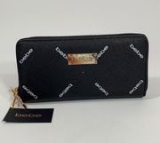 Jasmine zip around logo wallet Black/White