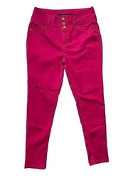 Tinseltown Juniors Fuchsia Pink High Rise Skinny Jegging Jeans Size 9