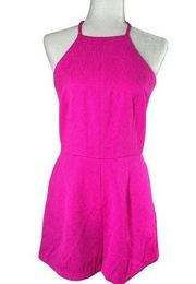 C. Luce Hot Pink BarbieCore Halter Neck Romper Size Medium