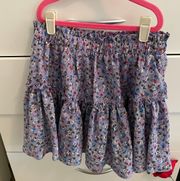 Floral Purple Flowy Skirt