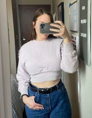 Forever 21 Pink Cropped Crewneck