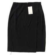 NWT MM. Lafleur Logan in Black Crinkle Crepe Faux Wrap Pencil Skirt 4