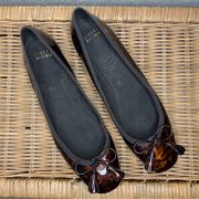 Stuart Weitzman Patent Leather Tortoise Shell Tassel Loafer Flats Size 10.5